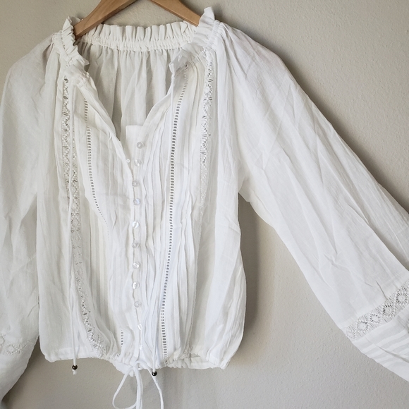 Boho Cotton Peasant Blouse - Picture 10 of 14